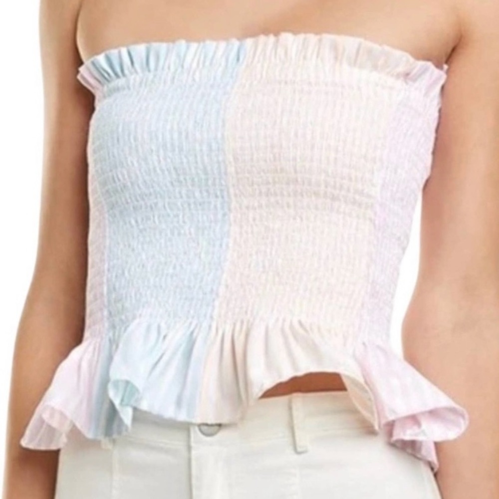 🍭 NWT REVOLVE Petersyn Marianna Ruffle Tube Top